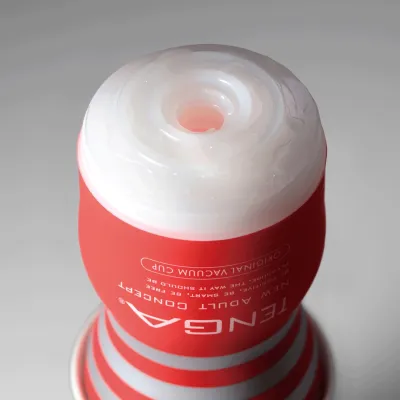 Masturbátor Tenga Original Vacuum Cup Medium, červenobílý - obrázek 2