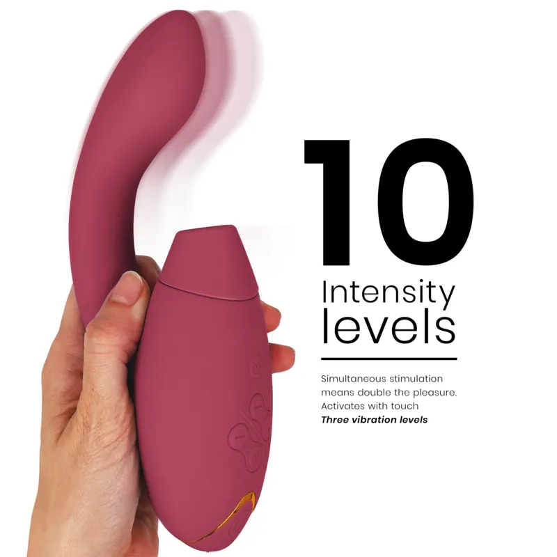 Rabbit vibrátor s tlakovým stimulátorem klitorisu Womanizer Duo 2, bordó - obrázek 10