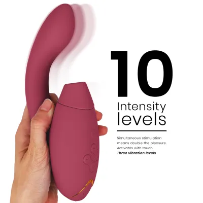 Rabbit vibrátor s tlakovým stimulátorem klitorisu Womanizer Duo 2, bordó - obrázek 10