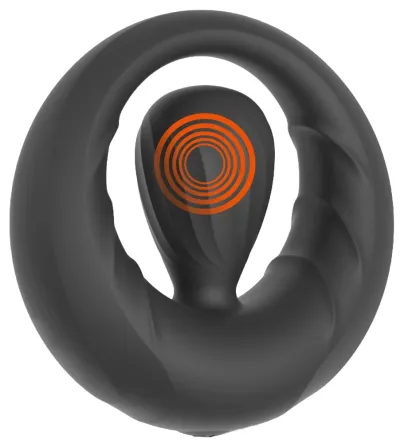 Vibrační erekční kroužek Rebel Cock Ring Vibrating St, silikon, 10 režimů, černý - obrázek 5