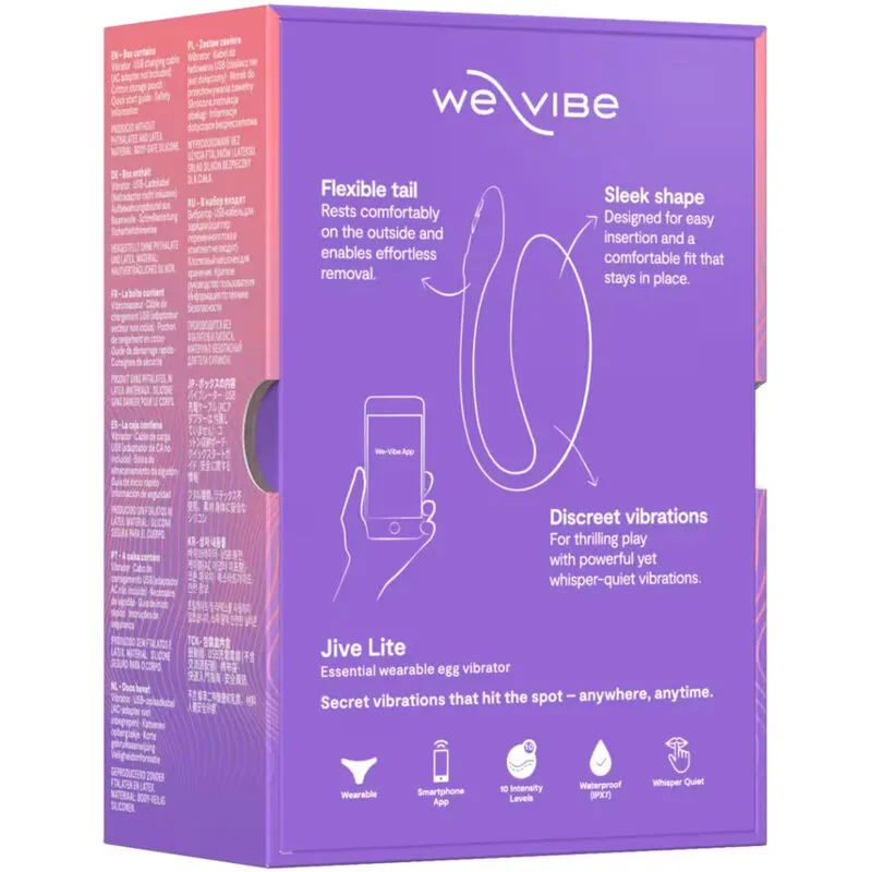 Nositelné vibrační vajíčko We-Vibe Jive Lite s ovládáním aplikací, fialové - obrázek 19