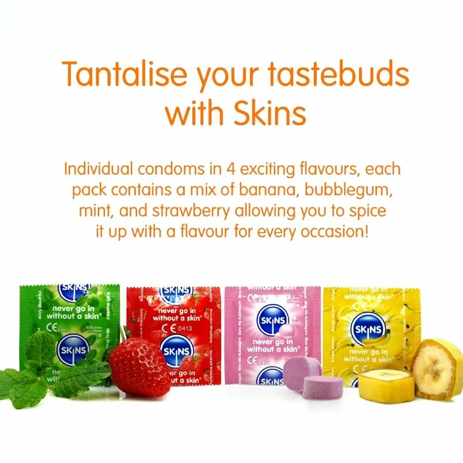Kondomy Skins Multi Flavors, mix 4 příchutí, 4 ks - obrázek 3