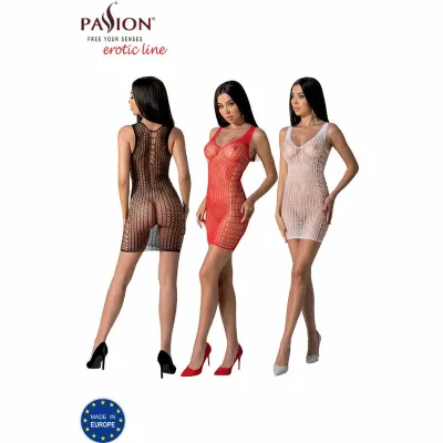 Bodystocking PASSION BS097, bílý, univerzální velikost - obrázek 6