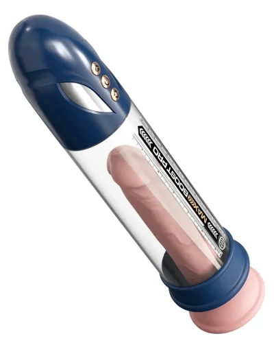 Automatická vakuová pumpa na penis Pump Worx Max Boost Pro Flow, modrá, 30,5 cm - obrázek 5