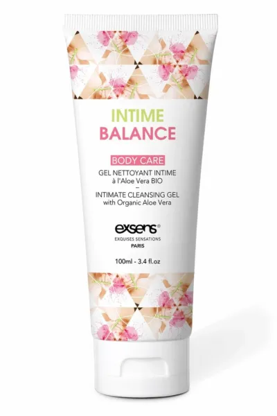 Intimní mycí gel EXSENS Intime Balance s bio aloe vera, 100 ml