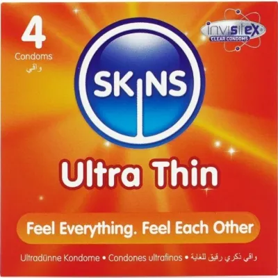 Tenké kondomy Skins Ultra Thin, 4 ks