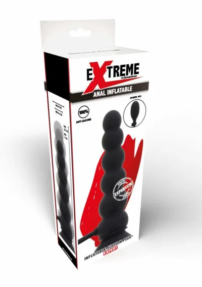 Nafukovací anální kolík s přísavkou Hidden Desire Inflatable Suction Plug Expert, černý - obrázek 3
