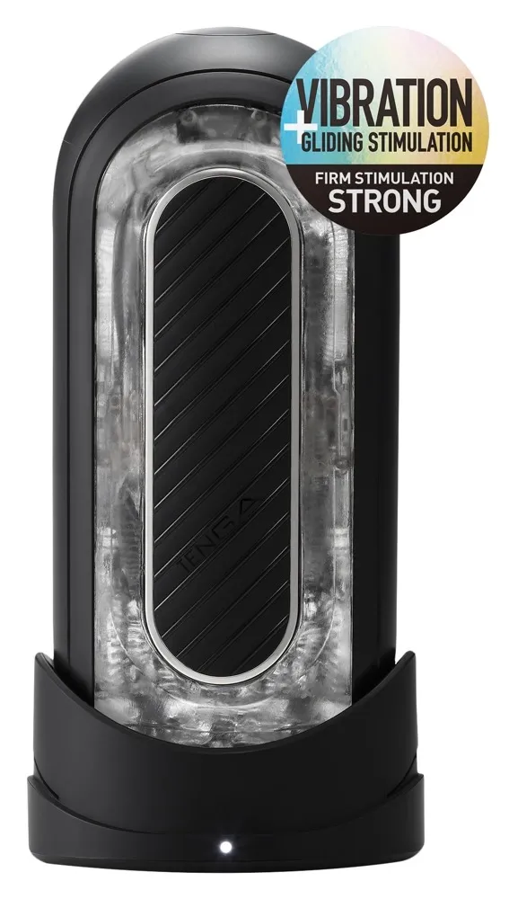 Vibrační masturbátor Tenga Flip Zero Gravity, černý, 18 cm