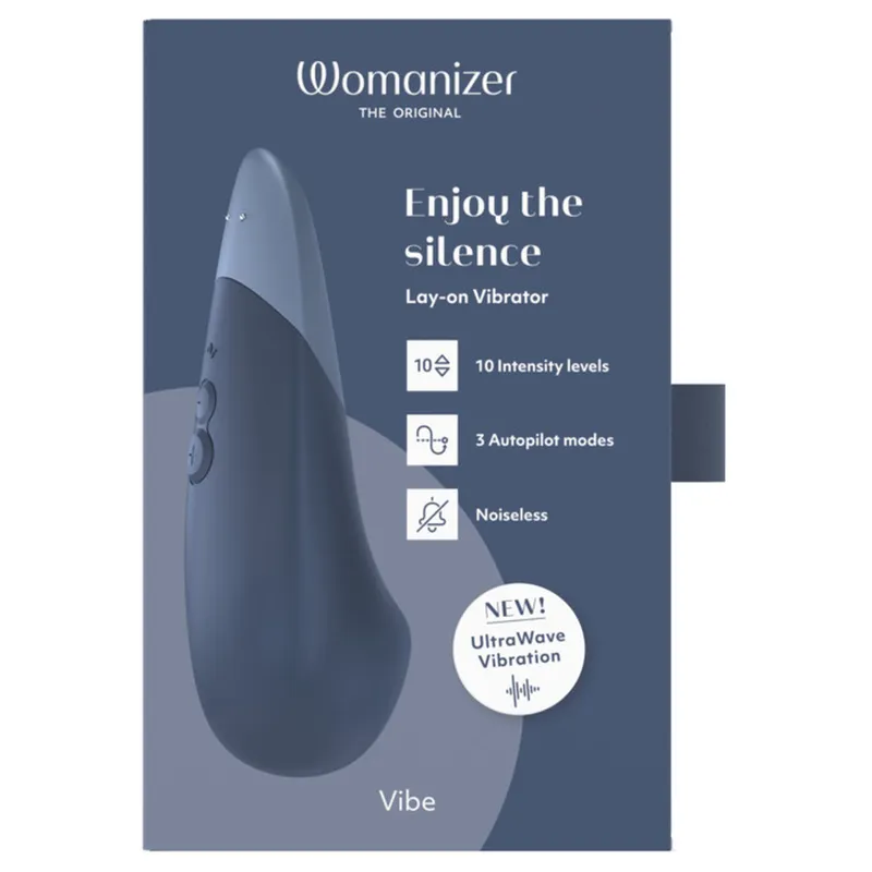 Tichý přikládací vibrátor Womanizer Vibe, tmavě modrý - obrázek 12