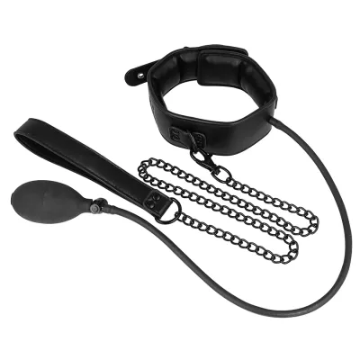 Nafukovací obojek s řetězem Fetish Submissive Bondage - obrázek 5