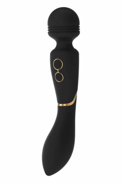 Masážní hlavice Dream Toys Elite Celine se dvěma motory, černozlatá, 22,5 cm - obrázek 2