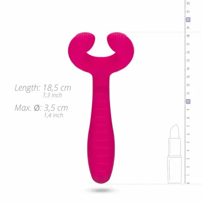 Oboustranný vibrátor pro páry EasyToys s kroužkem, voděodolný, nabíjecí, černý - obrázek 10