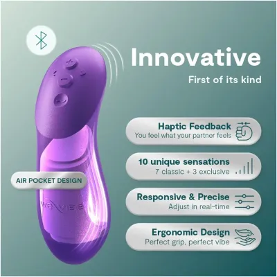 Prémiový vibrátor pro páry We-Vibe Chorus Pro s ovladačem, fialový - obrázek 5