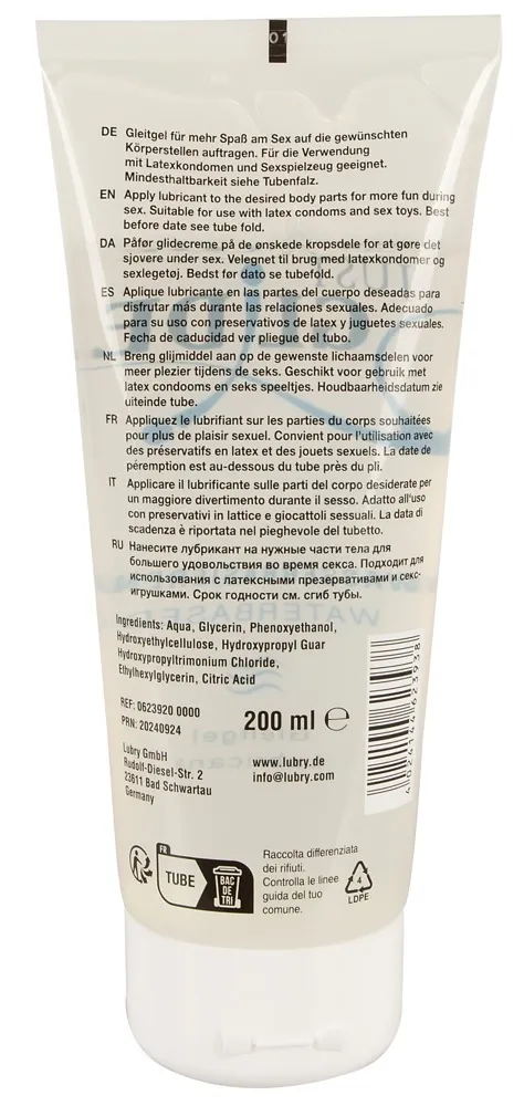 Lubrikační gel Just Glide na vodní bázi, univerzální, veganský, 200 ml - obrázek 2