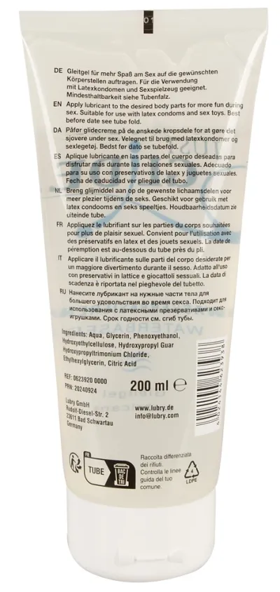 Lubrikační gel Just Glide na vodní bázi, univerzální, veganský, 200 ml - obrázek 2