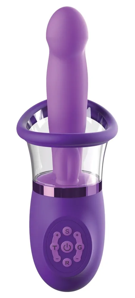 Rabbit vibrátor se sáním Fantasy For Her Ultimate Pleasure Pro Plus, fialový, 20,3 cm - obrázek 3