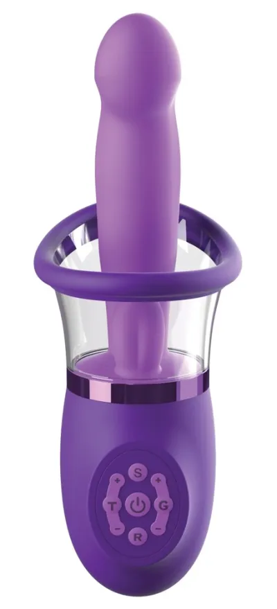 Rabbit vibrátor se sáním Fantasy For Her Ultimate Pleasure Pro Plus, fialový, 20,3 cm - obrázek 3