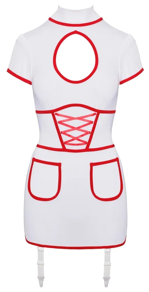Kostým zdravotní sestry Cottelli Costumes Nurse, šaty, bílo-červený, L - obrázek 8