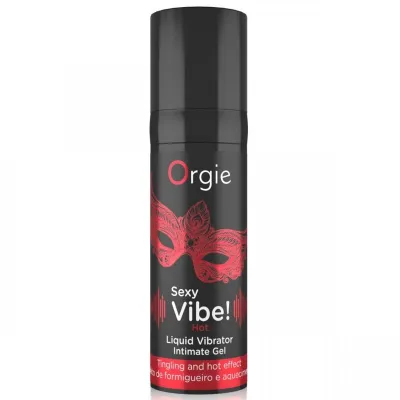 Hřejivý stimulační gel s vibračním efektem Orgie Sexy Vibe! Hot, jahoda, 15 ml - obrázek 2