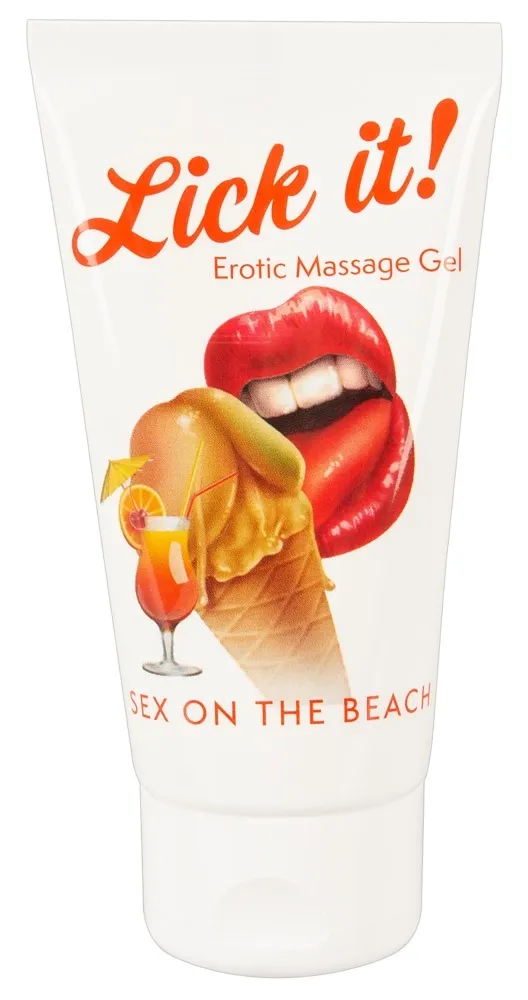 Lubrikační gel Lick it Sex on the Beach s příchutí, vegan, na vodní bázi, 50 ml