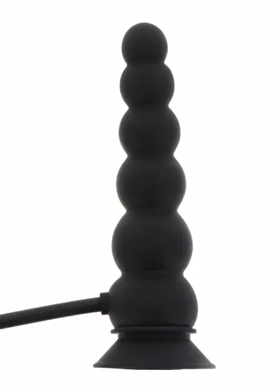 Nafukovací anální kolík s přísavkou Hidden Desire Inflatable Suction Plug Expert, černý - obrázek 4