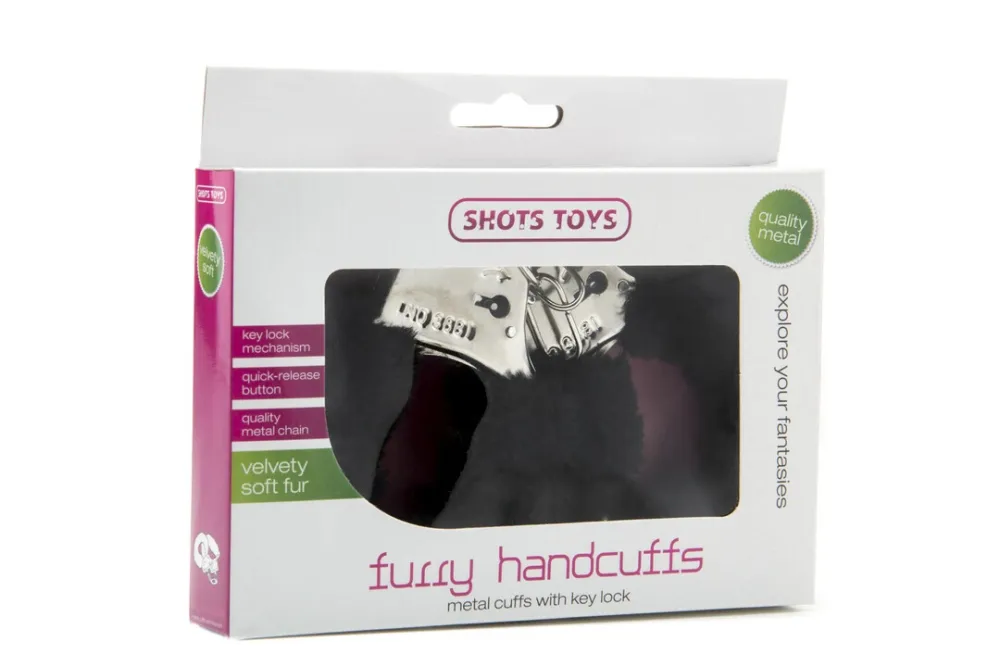 Kožešinová pouta Ouch! Furry Handcuffs, nastavitelná, růžová - obrázek 3