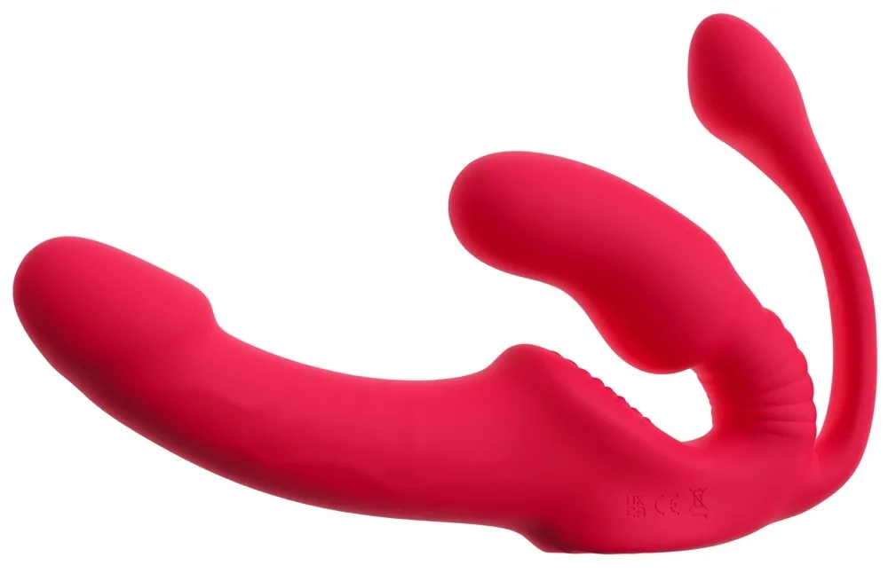 Vibrační strap-on bez postroje You2Toys Strapless Triple RC s dálkovým ovládáním - obrázek 4