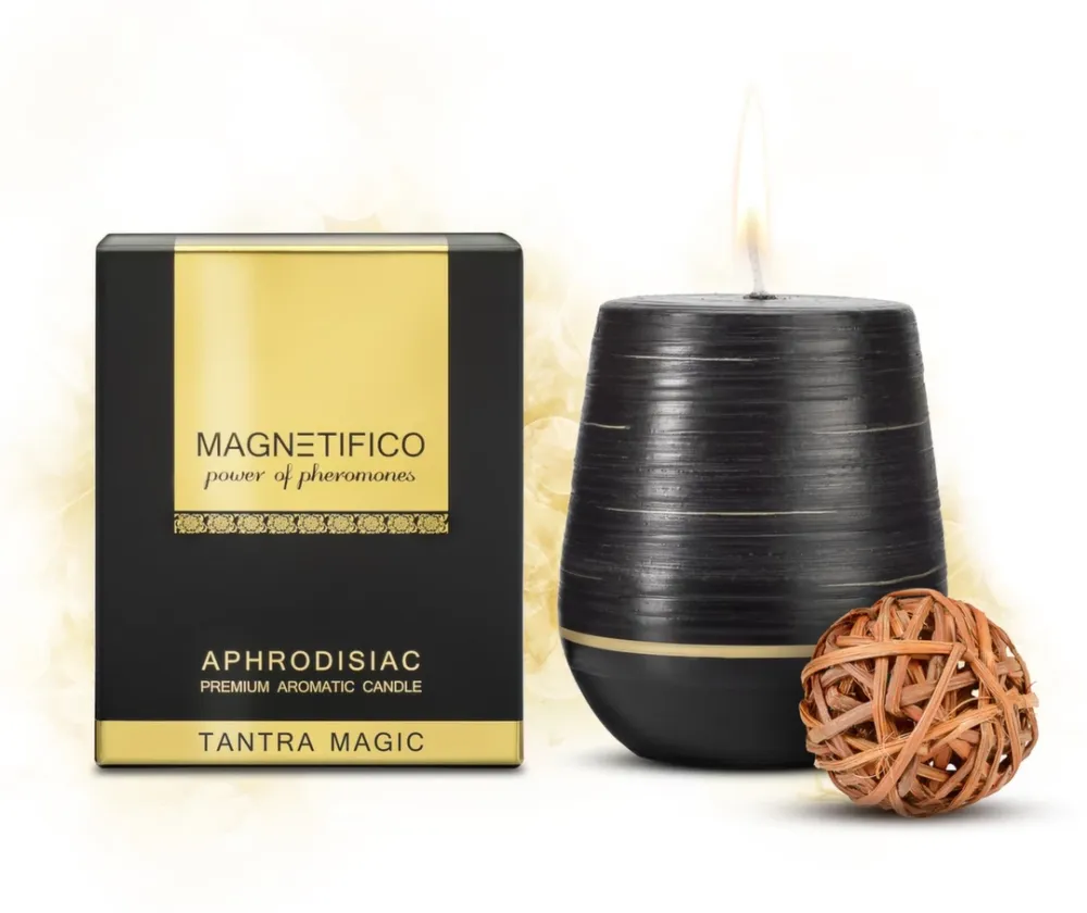 Vonná svíčka Magnetifico Tantra Magic, santalové dřevo, ruční výroba, 36 h hoření