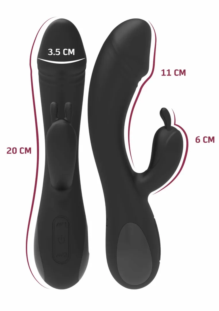 Rabbit vibrátor She.E.O eStim s elektrostimulací, silikon, černý - obrázek 5
