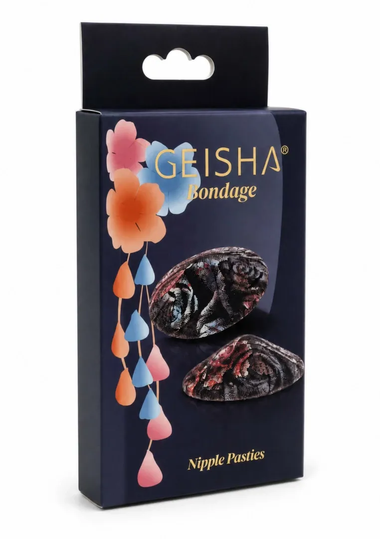 Ozdobné krytky na bradavky GEISHA Floral Jacquard, 2 ks - obrázek 6