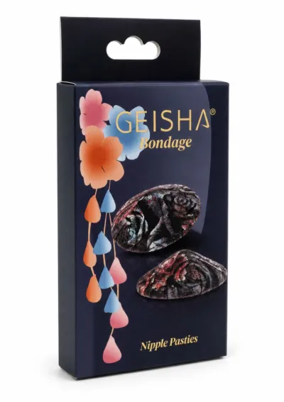 Ozdobné krytky na bradavky GEISHA Floral Jacquard, 2 ks - obrázek 6