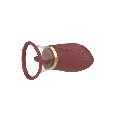 Tlakový stimulátor klitorisu s jazýčkem Dream Toys Romance Roxy, vínově červený - obrázek 4
