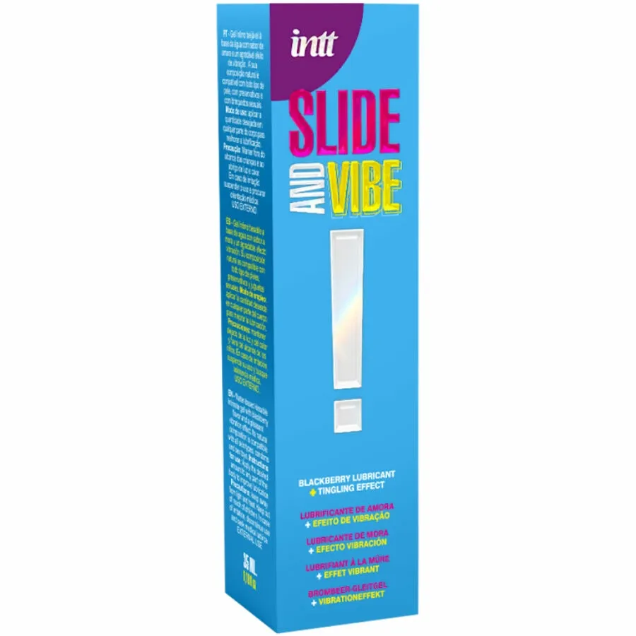 Vibrační lubrikační gel na vodní bázi INTT Kissable, ostružina, 35 ml - obrázek 2