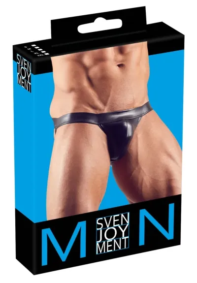 Pánský jockstrap NEK z lesklého materiálu, černý, XL