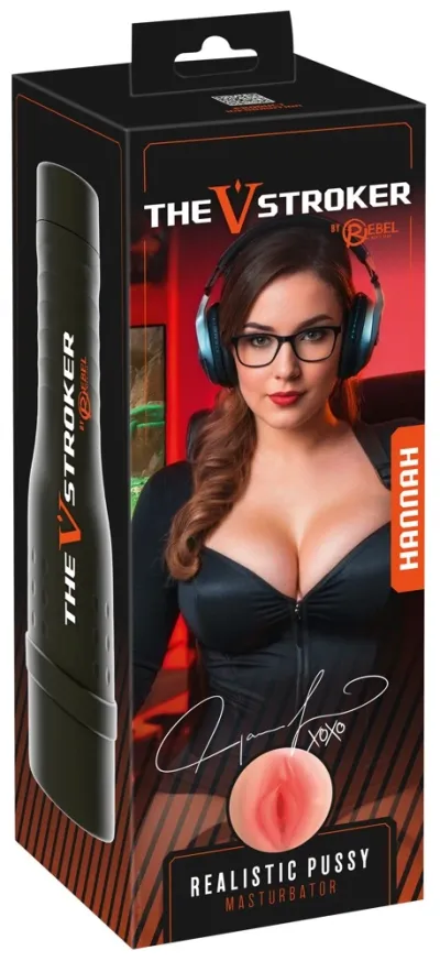 Umělá vagína Rebel V-Stroker Hannah v diskrétním pouzdře, 26,5 cm