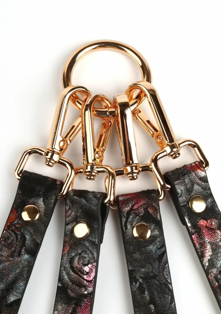 Hogtie GEISHA Floral Jacquard ke spojení pout, veganská kůže, černý - obrázek 4