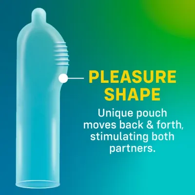 Kondomy ONE Pleasure Plus s vnitřním vroubkováním, 12 ks - obrázek 2