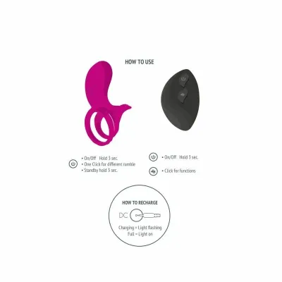 Erekční kroužek pro páry XOCOON Couples Ring, fuchsiový - obrázek 4