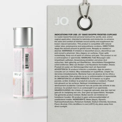 Lubrikační gel JO Bake Shoppe Frosted Cupcake, vanilka, na vodní bázi, 60 ml - obrázek 6