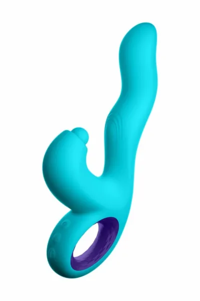 Rabbit vibrátor FemmeFunn Klio s poklepáváním, nabíjecí, tyrkysový, 21,3 cm - obrázek 5