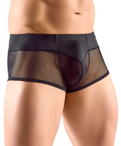Pánské boxerky Svenjoyment z mikrovlákna a síťoviny, černé, XL - obrázek 3