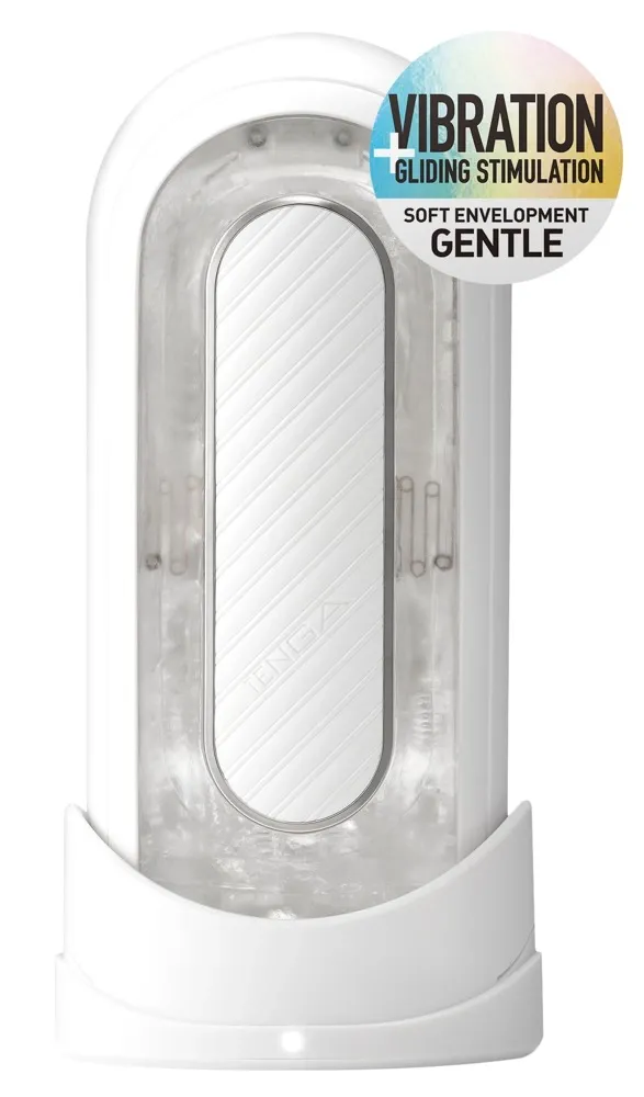 Vibrační masturbátor Tenga Flip Zero Gravity, bílý, 18 cm