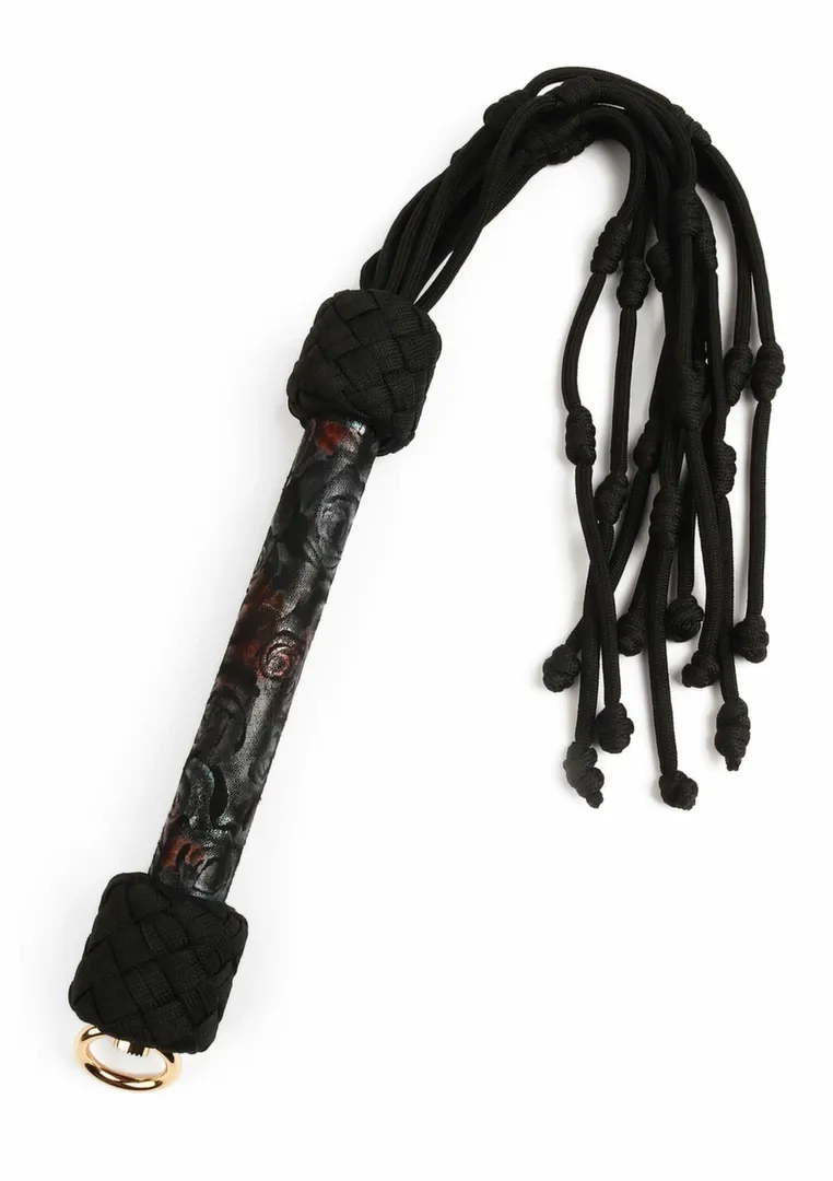 Důtky GEISHA Floral Jacquard Bloom Bud, ručně pletené, saténové