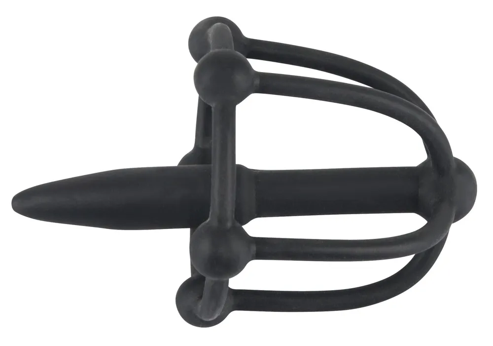Silikonový dilatátor You2Toys s ohebnou klecí na žalud, černý, 5,7 cm - obrázek 2