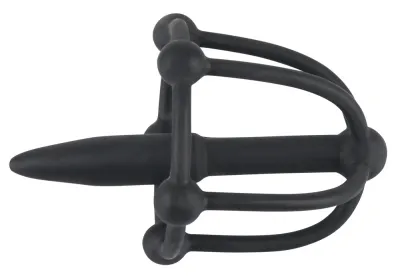 Silikonový dilatátor You2Toys s ohebnou klecí na žalud, černý, 5,7 cm - obrázek 2