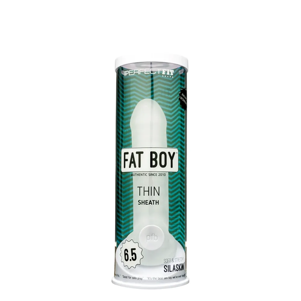 Návlek na penis Perfect Fit Fat Boy Thin Sheath, 16,5 cm, transparentní - obrázek 2