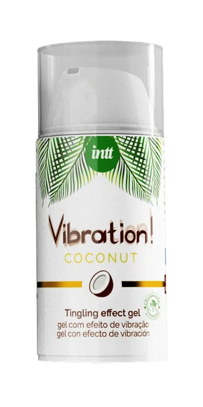 Veganský vibrační stimulační gel INTT Vibration, kokos, 15 ml - obrázek 2