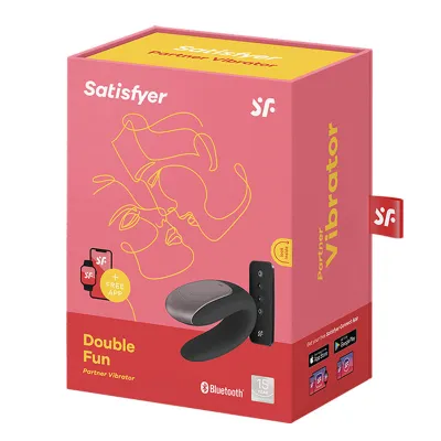 Vibrátor pro páry Satisfyer Double Fun s aplikací a dálkovým ovladačem, černý - obrázek 9
