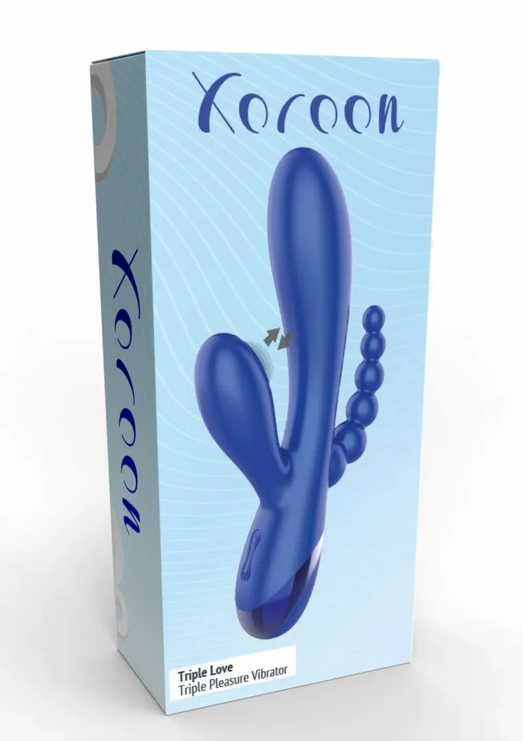 Vibrátor Xocoon Triple Love s klepáním a kuličkami, silikon, fialový - obrázek 3