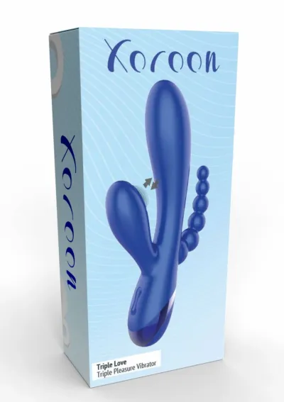 Vibrátor Xocoon Triple Love s klepáním a kuličkami, silikon, fialový - obrázek 3